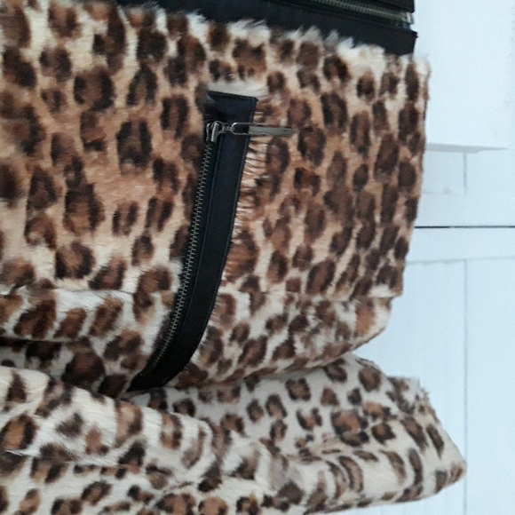 leopard print fur jacket - Picture 4 of 6